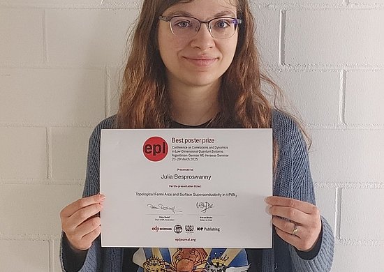 Julia Besproswanny gewinnt den Best Poster Prize